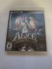 Alice: Madness Returns (Sony PlayStation 3, 2011) MANUAL ON DISK