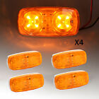 4X Amber Trailer Side Marker LED Light Double Bullseye 10 Diodes Clearance Lamp (For: 579 Base Tractor Truck - Long Conventional)