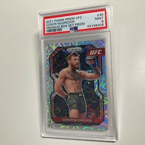 Conor McGregor 2021 Panini Prizm UFC Premium Scope Prizm Card 42/99 #30 PSA 9