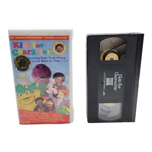 1995 Kids For Character VHS Tape 90s Tom Selleck Barney Lamb Chop Gullah Island