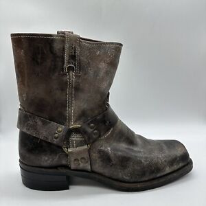 Frye Harness Boots Mens Size 12 Distressed Brown