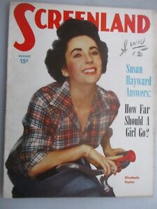 Screenland Magazine - August 1950 Issue - Elizabeth Taylor Cover