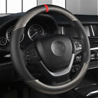 15'' Car Steering Wheel Cover Carbon Fiber Perforated Leather Universal Interior (For: Volvo 240)