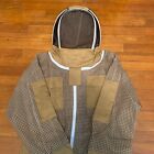 Mesh Ventilated Beekeeping Full Suit Size XL Fencing Veil Khaki Apiary Clothing