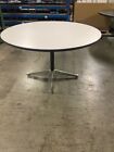 Eames Herman Miller 1970s Aluminum Group Table 48” Round Conference Table
