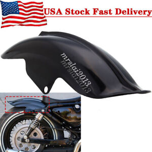 Motorcycle Universal Black Plastic Rear Fender For Harley Bobber Chopper