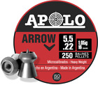 APOLO 250 Count ARROW HOLLOW POINT Premium 5.5mm .22 Caliber Air Pellets