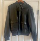 Vintage Polo Ralph Lauren Black Leather Farrington Jacket L