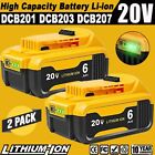 2-Pack For Dewalt 20V 20 Volt Max 6.0Ah AH Lithium Battery DCB206-2 replacement