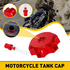 1pcs 52mm Red Motorcycle Gas Fuel Tank Cap Vent Air Valve Breather Tube Pit Pipe (For: Triumph Thruxton RS)
