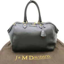 Authentic J&M DAVIDSON Ingrid Boston Bag Hand Bag Black Leather #36632041