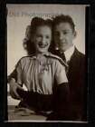New ListingHANDSOME COUPLE MAN PRETTY LADY BROOCH HUGGING OLD/VINTAGE PHOTO SNAPSHOT- M258