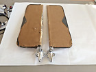 PAIR SUN VISORS, INTERIOR, COMPLETE WITH BRACKETS, LEFT & RIGHT, WORK GREAT OEM