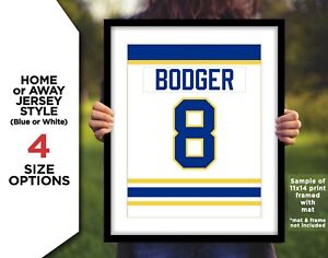 DOUG BODGER Jersey Photo Picture BUFFALO SABRES Hockey - 8x10 11x14 or 16x20
