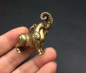 Rare Chinese bronze handmade Small sheep Statue figure Tea pet decoration l