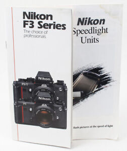 Original Nikon F3 Series Professionals Sales Brochure + Speedlight Units HP T