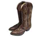 Nocona Men's Sz 11 A (Narrow) Brown Leather Snakeskin Cowboy Boots Western
