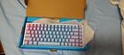 YUNZII 84 Keys Hot Swappable Custom Gaming Keyboard Blue and Pink Gradient Wired