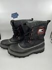 SOREL Men's Caribou XT Insulated Waterproof Snow Boot NM2138-010 Black/Red