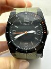 MEN'S RELIC BY FOSSIL ANALOG QUARTZ WATCH OLIVE RUBBER BAND BLACK DIA ZR12049-R4