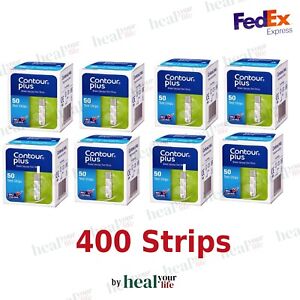 Contour Plus Test Strips Exp 01 2025 8 boxes- 400 Strips, Free Express Shipping