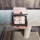ETON Women's Watch Silver Tone Pink Band NEW BATTERY INSTALLED