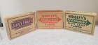 3 Wrigley's Chewing Gum Boxes 1932 Juicy Fruit Spear & Double Mint Antique