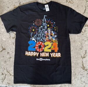Disney Happy New Year 2024 Mickey And Friends Adult Shirt Size Medium NWT!