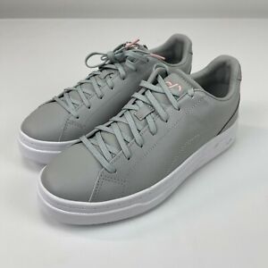 Puma Womens Platform Court Low Stacked Grey Leather Shoes Sneakers Size 8.5