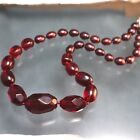 Vintage Cherry Faceted Glass Necklace