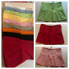 Mini Skirts Ladies 100% Cotton Embroidered Garment Dyed (10 Colors)
