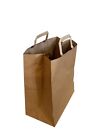 300 Heavy Weight Kraft Grocery Bags 1/7 BBL Sack with flat handles 12