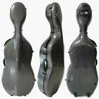 4/4 Carbon Fiber Hard Cello Case,Cello Box Carry,Black strips free shipping