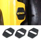 3PCS Door Lock Cover Buckle Decor Trim For Jeep Wrangler TJ 97+Black Accessories (For: Jeep TJ)