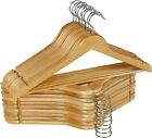 Heavy Duty - Wooden Hangers - Premium Natural Finish  - 18 Pack / 90 Pack