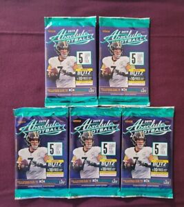 New ListingNFL 2019 Absolute Panini 5 Pack Lot 25 Cards In All Unopened Rookie Cards 2019--