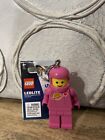 Lego Space Minifigure PINK Spaceman LED LITE Keychain NEW Light