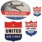 4 United Airlines Luggage Labels