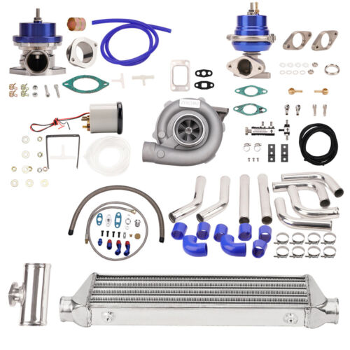 T3 T4 T04E Universal Turbo Stage III+Wastegate+Turbo Intercooler+piping 10PC Kit (For: CRX)