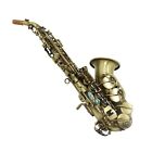 Eastern music antique bronze Italian pads installed curved Soprano Saxophone sax