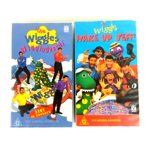 2x Vintage 90s The Wiggles VHS Videos (Wake Up Jeff & Wiggledance) Aus Kids ABC
