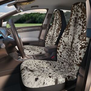 Cow Pattern Car Seat Cover, Cow All Over Print Car Seat Covers Decor