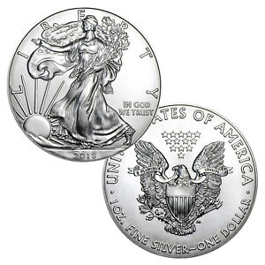2018 $1 American Silver Eagle Brilliant Uncirculated With Air-Tite Holder