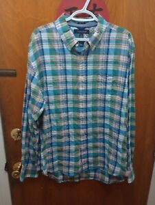 NWOT TOMMY HILFIGER Men's Long Sleeve Button Up Shirt Size XL- Multicolor Plaid