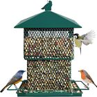 Bird Feeders for Outside, 6.5lb Large Capacity Metal Bird Feeder for Green
