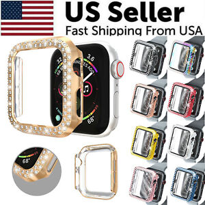 For iWatch Apple Watch Bling 2/3/SE/4/5/6 Protector Glitter Case 38/40/42/44mm