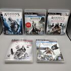 PS3 Games Lot Bundle Assassin's Creed 1, 3 Brotherhood Revelations Black Flag