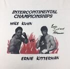 Vintage MIKE KUHN ERNIE KITTERMAN SIGNED Kickboxing T Shirt L Autograph 80s 90s