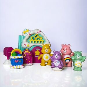Care Bears Wish Bear Care-a-lot House Playset Share Shunshine Cheer Bear Figures