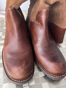 LL Bean Women's size 8M Brown Leather Casual Boots Suede & Leather